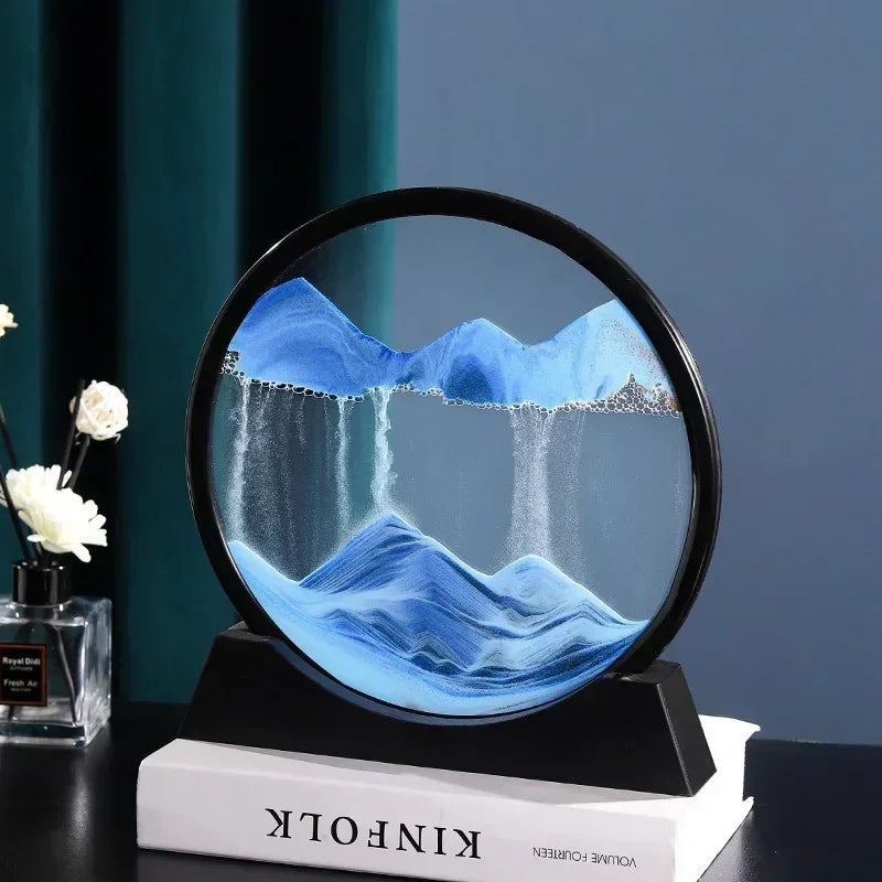 3D mobile arena art image, round crystal, black water arena landscape 