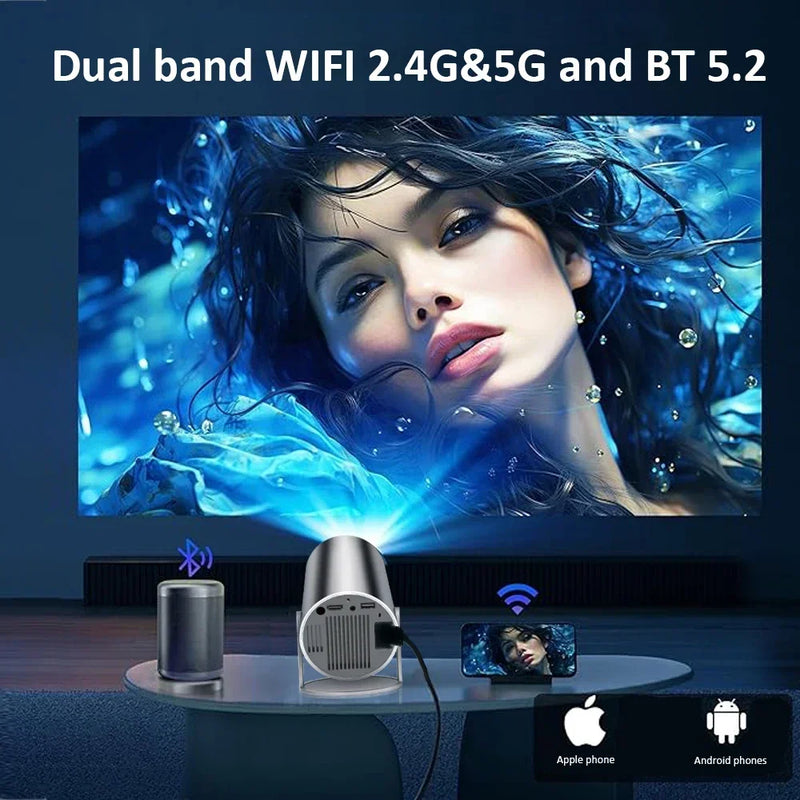 New HY300 Pro plus Projector 4k Android 1280*720P Dual Wifi Video Portable Outdoor home hd led proyector cine en casa pro