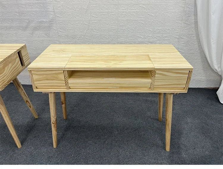 Japanese Solid Wood Nail Tables Professional Manicure Table Beauty Salon table with drawer Vacuum Cleaner Double Manicure Desk Y