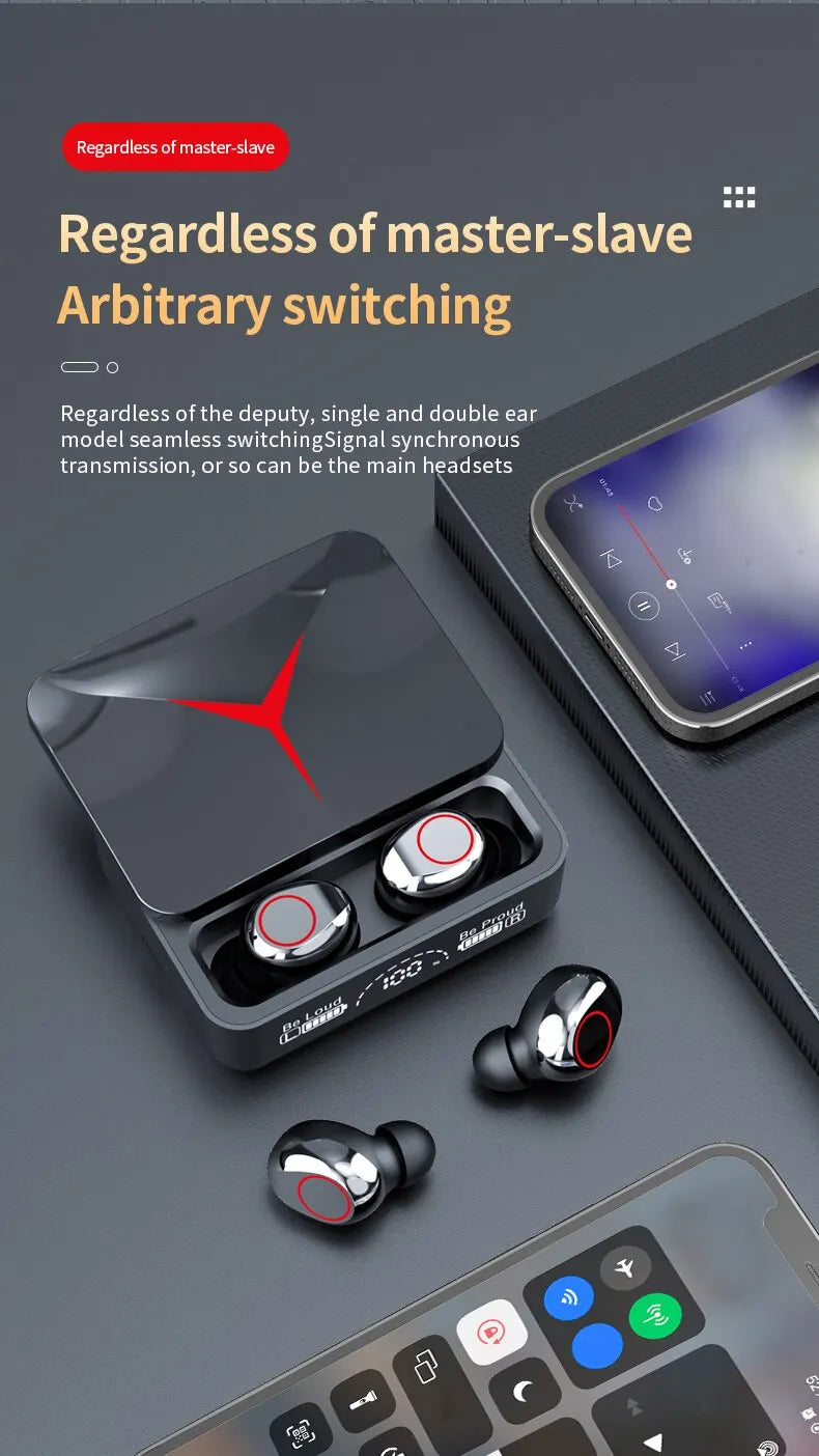 Original TWS M90 Wireless Headphones Sliding Cover Gaming Earphone Bluetooth 5.3 Sport Earbuds Music Headsets For Iphone Xiaomi