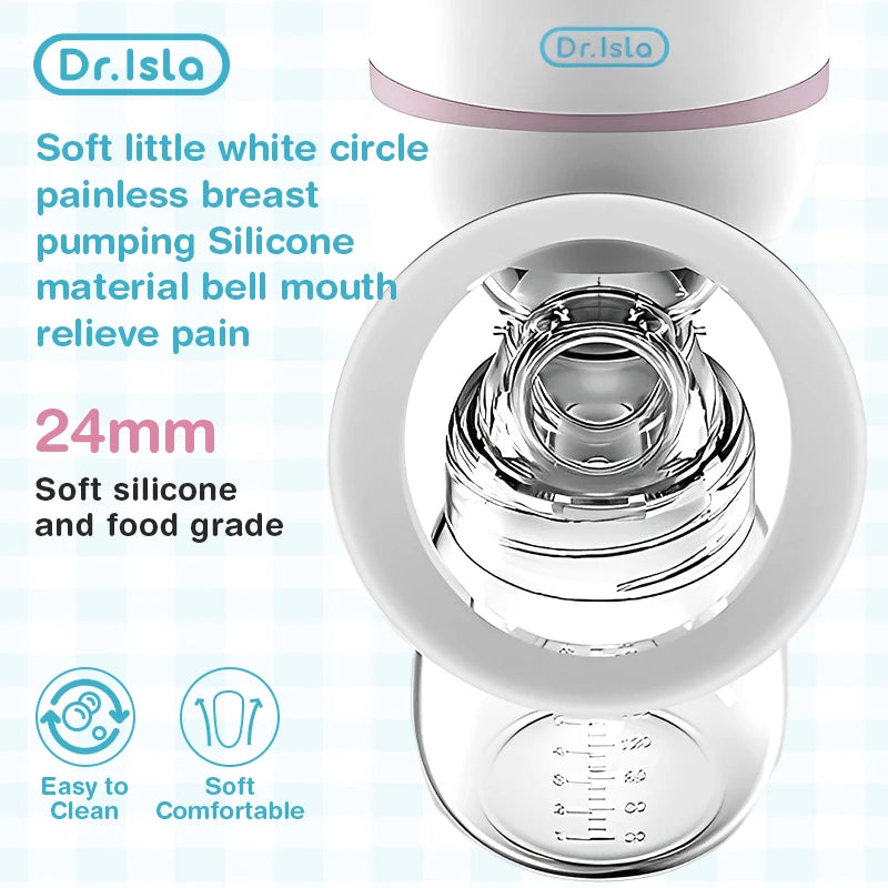 Dr.isla Automatic  Electric Breast Pump USB Chargable  Portable Breast Pump Silent Powerful Suction Breast Pump BPA Free