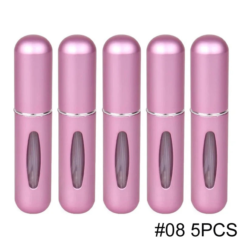 1/5/10PCS 5ml Portable Perfume Atomizer Mini Perfume Bottle Sample Spray Bottling Dispenser Cosmetics Travel Container