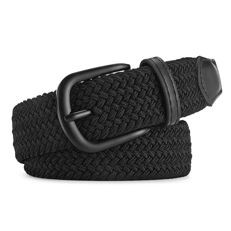 Men's Belt Casual Woven Elastic Belt Outdoor Sports Women's Belt No Need for Punching Climbing Work Belt For Men Women Fashion