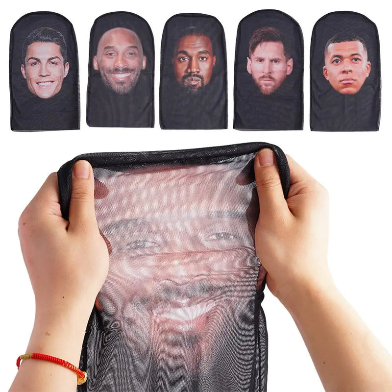 Creative 3D Printed Kanye Mask Elastic Mesh Full Face Mask Cosplay Headwear Novelty Supplies Party Cosplay Props For Men Women