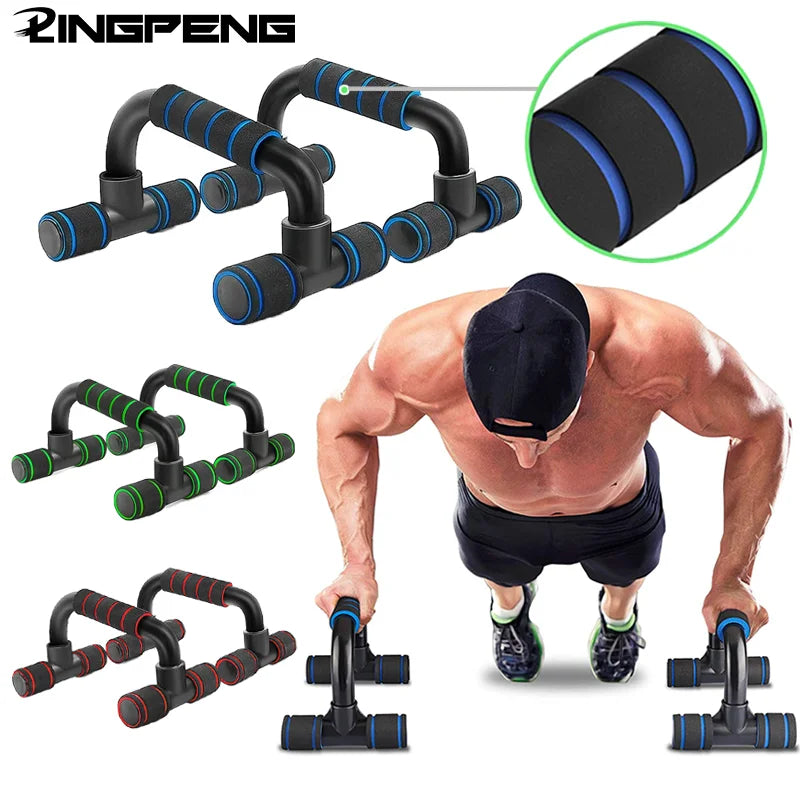 1pair U-shaped Push-up Rack Fitness Equipment Hand Sponge Grip Muscle Training Push Up Bar Chest Home Gym Body Building