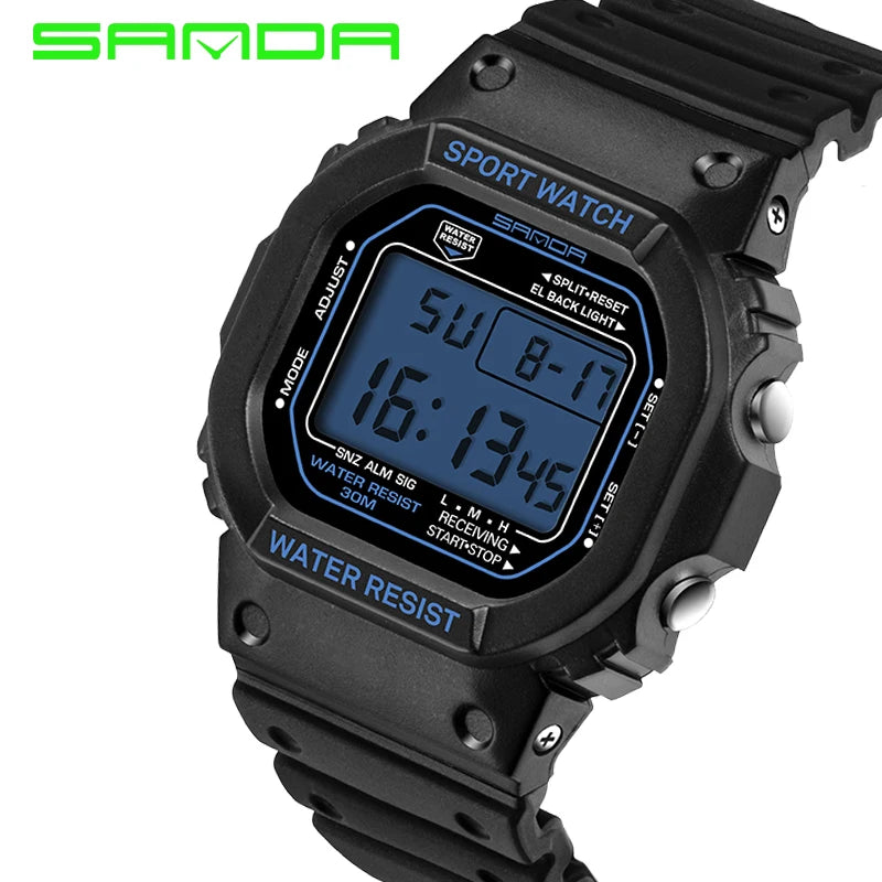 Fashino Sanda-reloj Digital para hombre, accesorio masculino de pulsera resisten