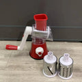 Manual rotating stainless steel vegetable shaker for kitchen with 3 cubes 