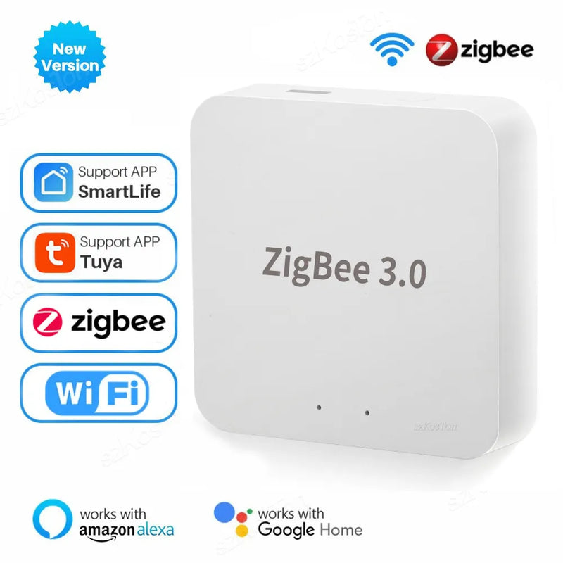 Tuya Zigbee 3.0 Gateway Hub Smart Home Wireless Bridge Smart Life APP Remote Control Automation Device Works with Alexa Google