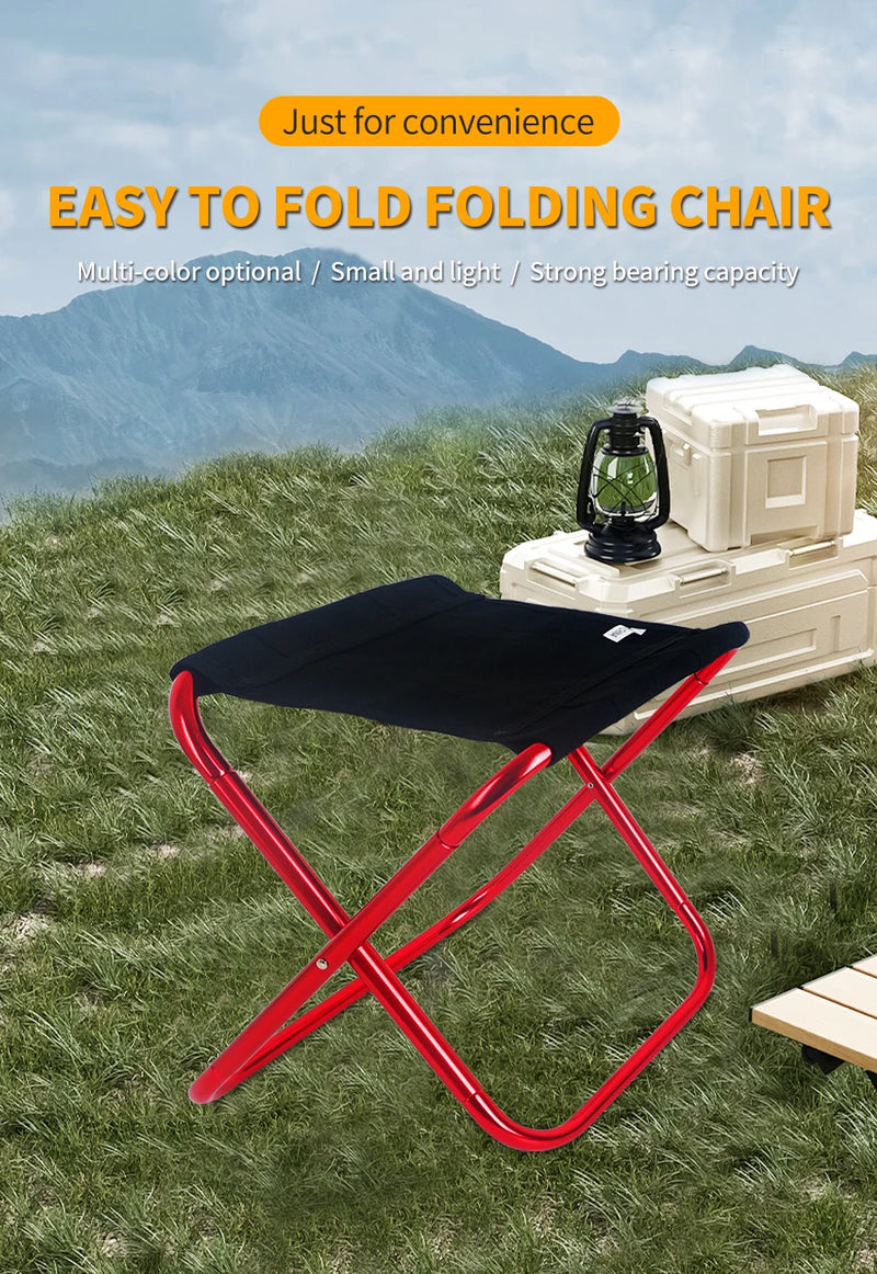 Portable Multifunctional Outdoor Picnic Camping Folding Chair Ultra Light Fishing Stool Travel Stool Fishing Accessories