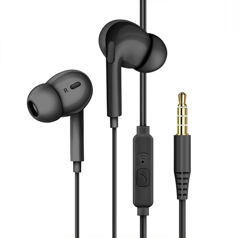 Universal Earphone 3.5mm Jack Wired Headphones With Microphone HiFi Stereo Earbuds Sports Headsets For Xiaomi Samsung Redmi POCO