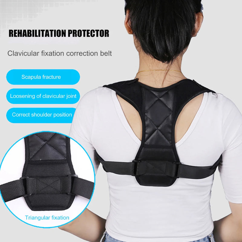 Back Posture Corrector Adjustable Shoulder Brace Lightweight Shoulder Support Belt Spine Alignment Brace for Men Women