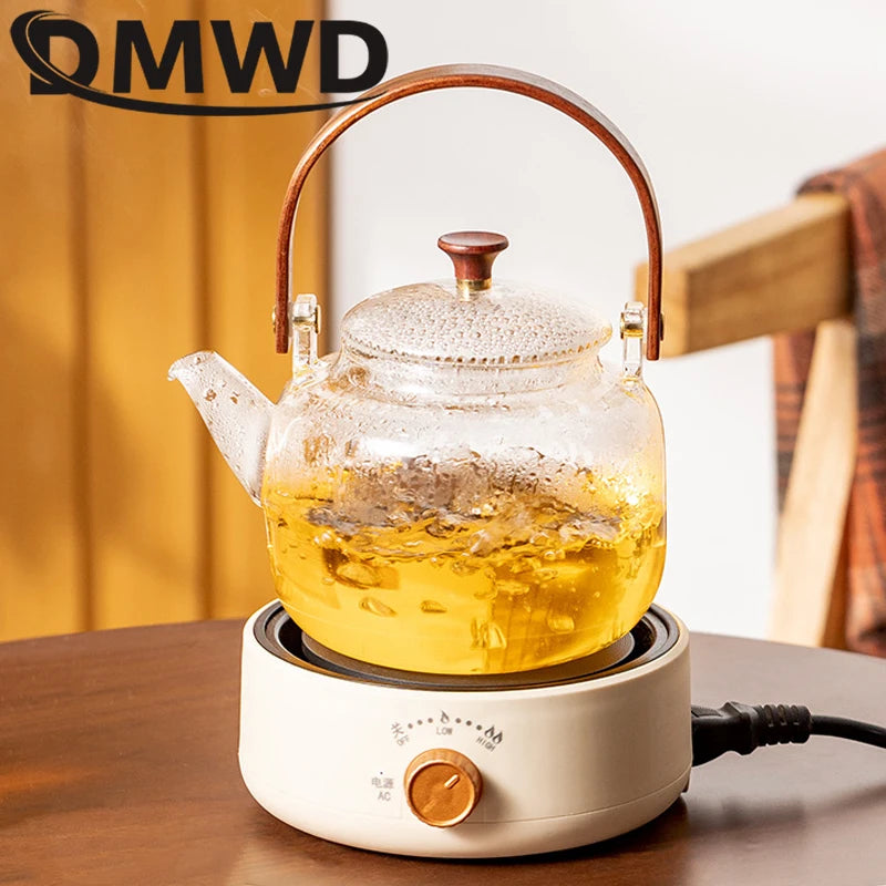 110V Electric Mini Coffee Heater Milk Tea Mocha Heating Stove Hot Plate Multifunctional Cooking Pot Oven Small Furnace Cooker