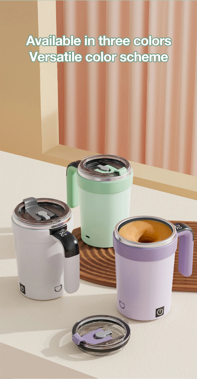 Vaso mezclador automático, mezclador magnético recargable, tazas mezcladoras eléctricas, taza de café de acero inoxidable, vaso magnético giratorio