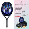 Camewin 3K Holographic Playa Tennis Racket, Carbon Fiber Frame with 