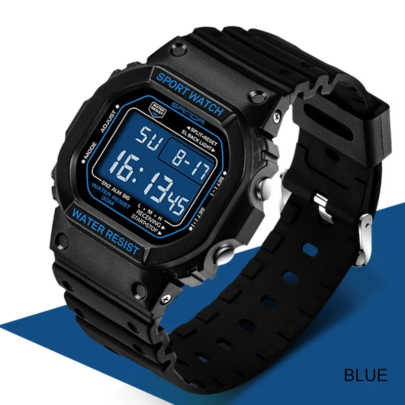 Fashino Sanda-reloj Digital para hombre, accesorio masculino de pulsera resisten