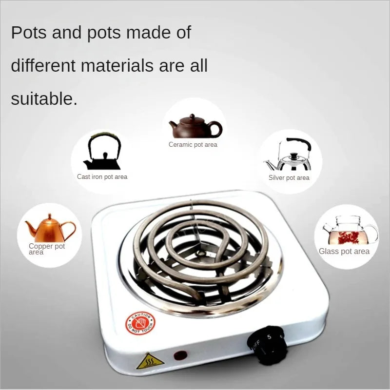 Electric Furnace Household Mini Single Disc Burner Portable Hot Plate Mosquito Incense Furnace 500W2000W 200-1000℃ Kitchen Stove