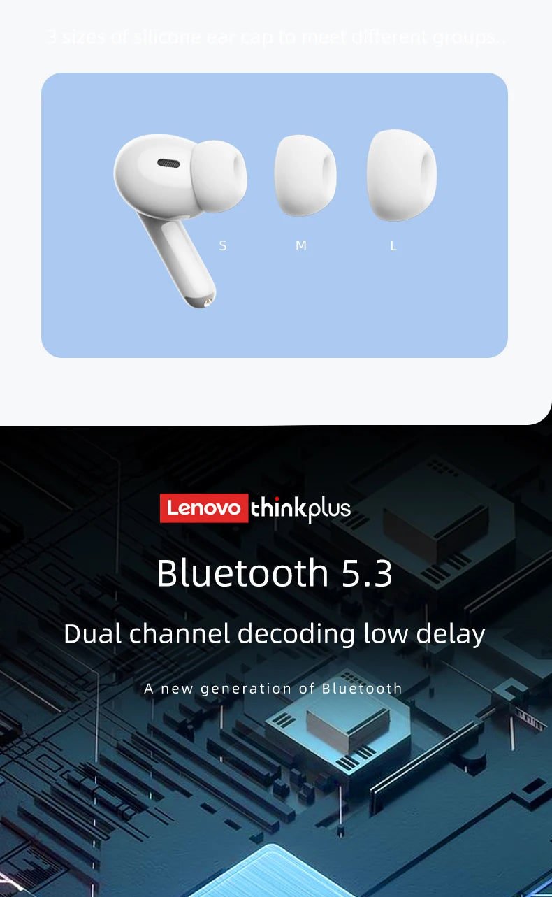 Lenovo Thinkplus XT88 in Ear Bluetooth Earphones with Dual Microphones, Stereo Noise Reduction, Bass HIFI Touch Earphones