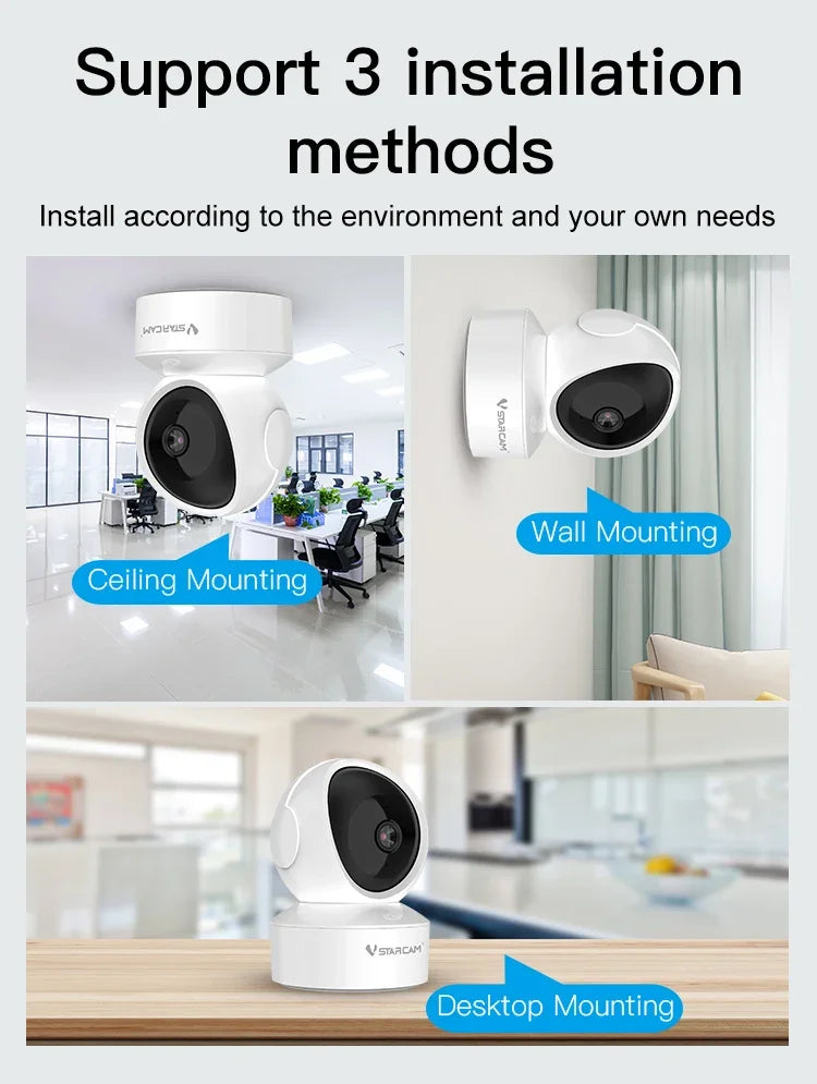 Vstarcam CS49Q 4MP HD Indoor Camera 5G Wireless Security PTZ Mini Cam 2Way Audio Infrared Vision Human Detection CCTV IP Camera