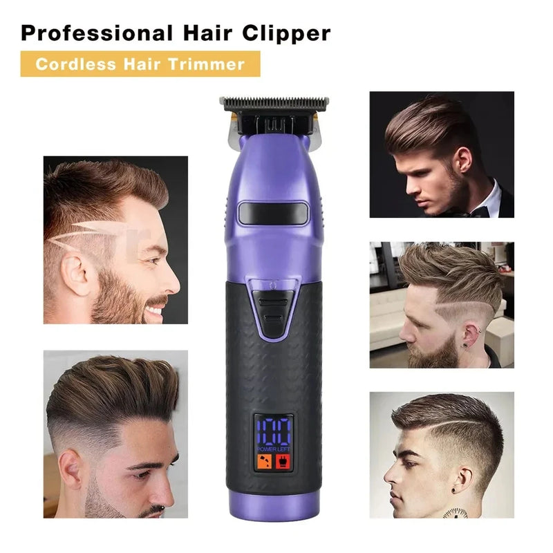 Zero Professional Hair Trimmer For Men Beard & Hair Clipper Electric Pro Barber Cordless HairCut Machine Rechargeable