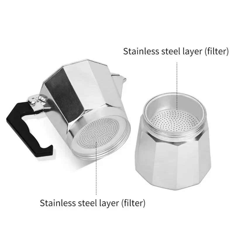 Mocha coffee makers, Italian aluminum octagonal coffee maker, coffee maker, teapot, coffee 