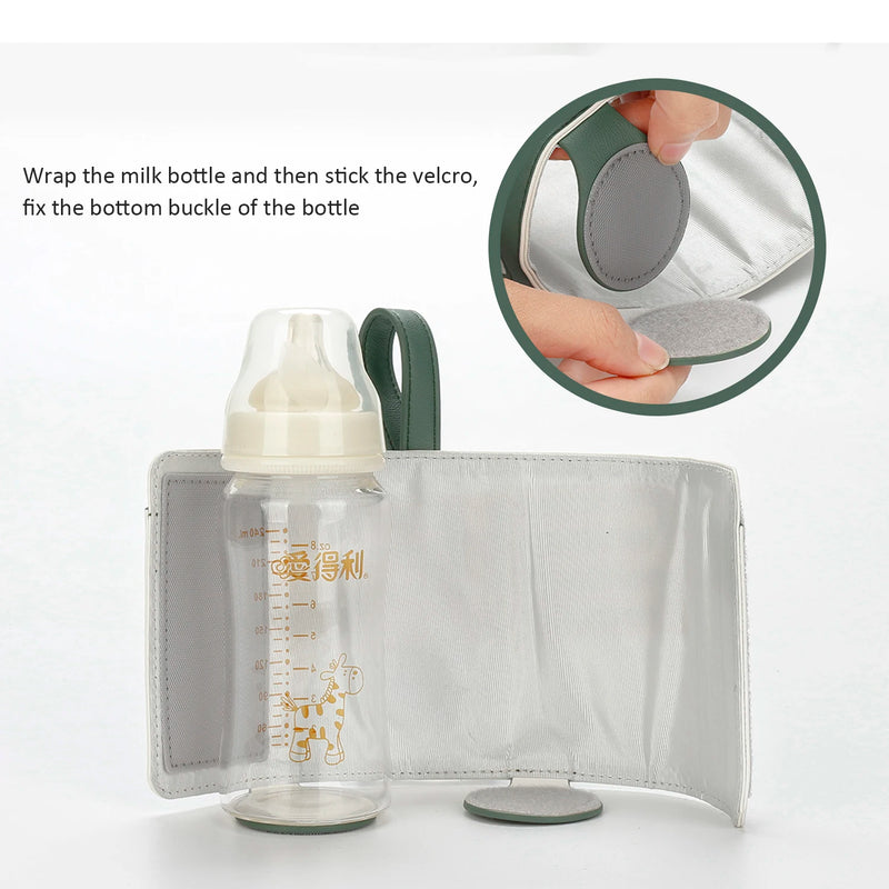 3 Temperature Adjustable Portable Baby Bottle Warmer, Portable Car Travel Bottle Warmer USB Milk Heat Keeper Baby Bottle Warmer