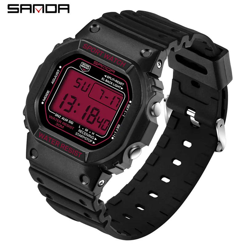 Fashino Sanda-reloj Digital para hombre, accesorio masculino de pulsera resisten