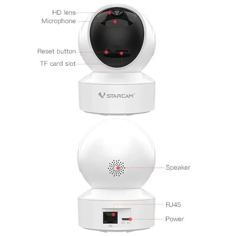 Vstarcam CS49Q 4MP UHD Indoor Camera 2.4/5G Wireless Security PTZ Mini Cam 2-Way Audio Infrared Vision Human Detection IP Camera