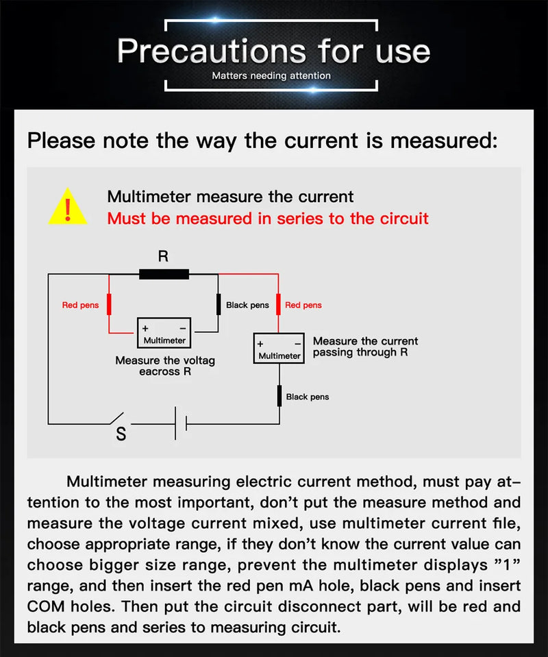 ANENG SZ308 Digital Multimeter   AC/DC Current Meter Voltage Resistance Meter Electrician LCD Backlight Ohm Square Wave Test