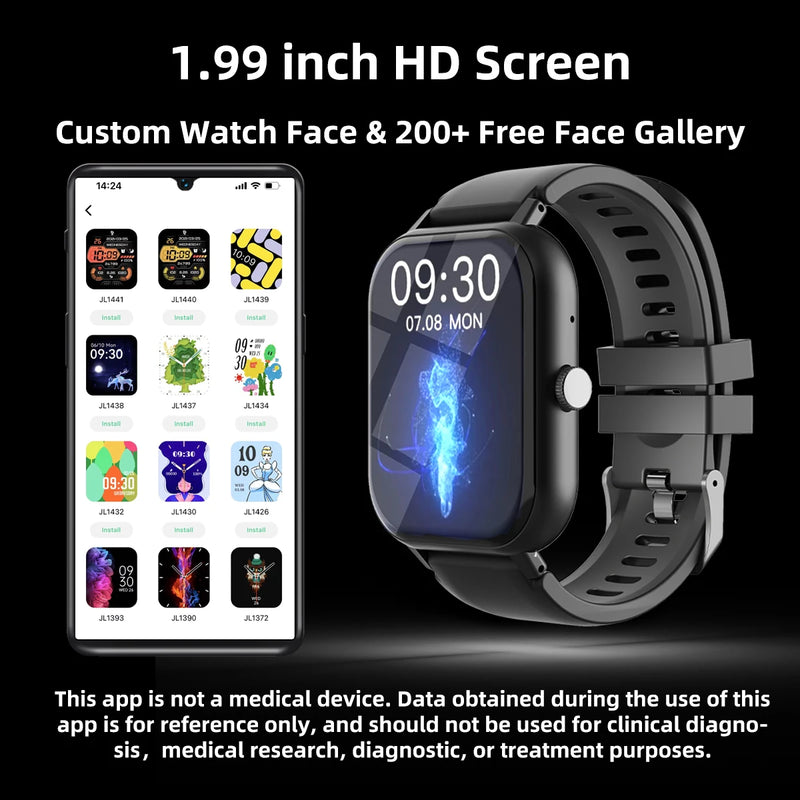 Sports smart watch for men and women, wristband with touch screen with 