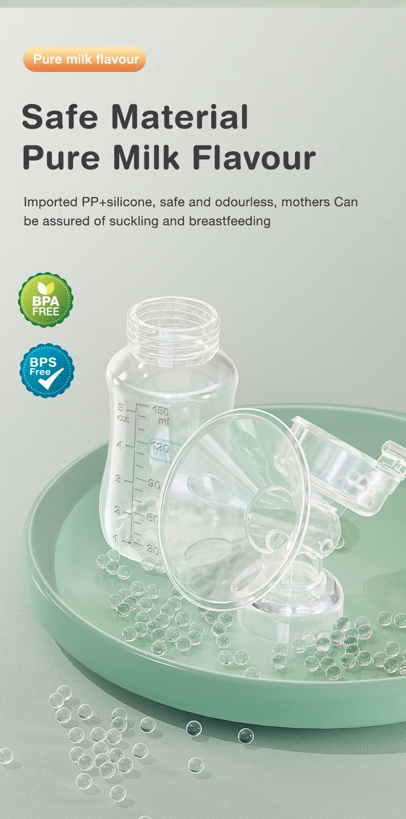 Dr.isla Breast Pump Baby Nipple Manual Suction Milk Pump Feeding Breasts Pumps Milk Bottle Sucking Postpartum Supplies BPA Free