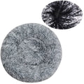 Super soft round bed for pets, wide plush house for medium dogs, 