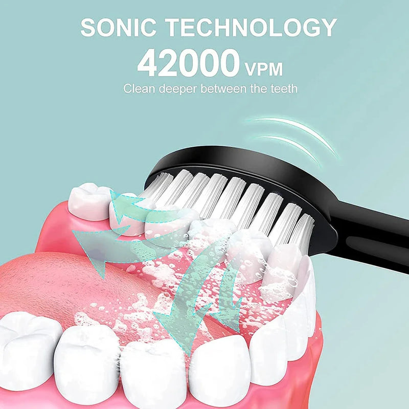 Sonic Electric Toothbrush IPX7 Waterproof Oral Care Whitening Tooth Brush Rechargeable Automatic Adult Powerful Smart Toothbrush