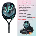 Camewin 3K Holographic Playa Tennis Racket, Carbon Fiber Frame with 