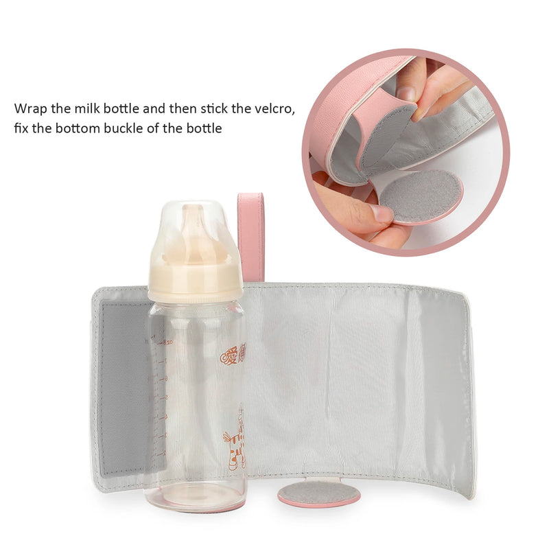 3 Temperature Adjustable Portable Baby Bottle Warmer, Portable Car Travel Bottle Warmer USB Milk Heat Keeper Baby Bottle Warmer