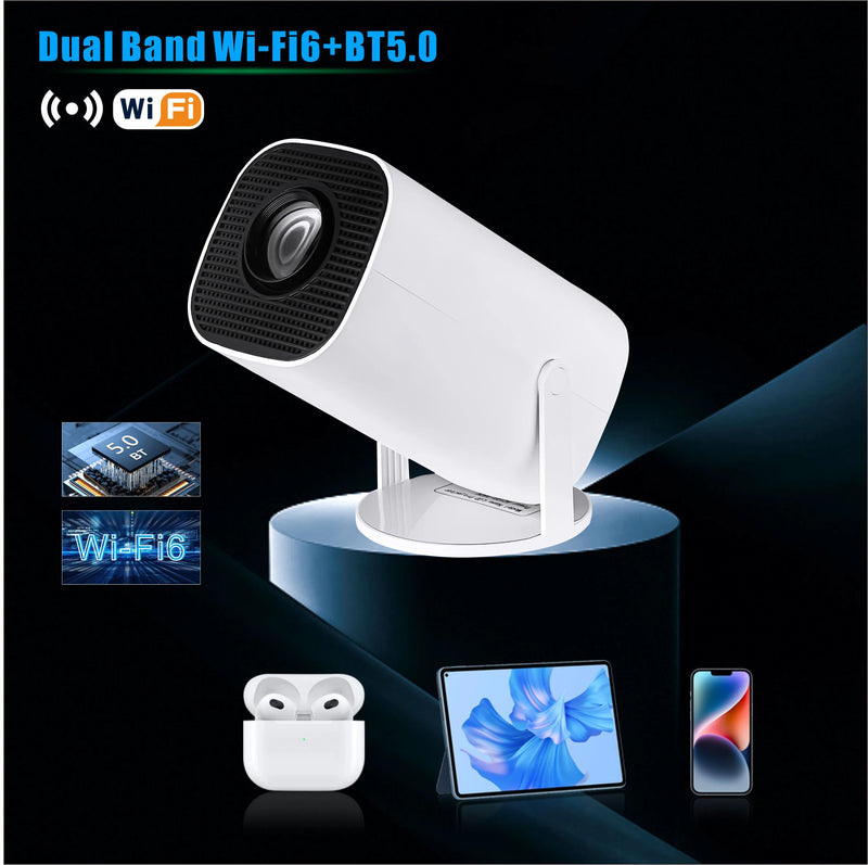 P30 Smart Mini Projector Android WiFi6 BT5.0 Support 4K 1080P Projector 1280*720P Home Cinema Outdoor Portable Beam Projector