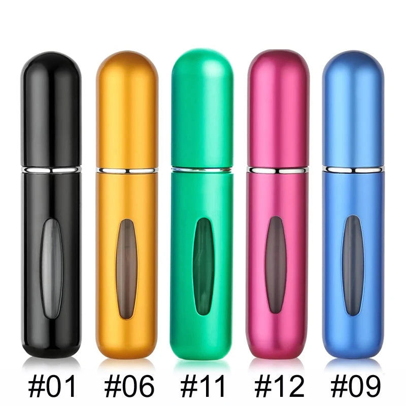 1/5/10PCS 5ml Portable Perfume Atomizer Mini Perfume Bottle Sample Spray Bottling Dispenser Cosmetics Travel Container