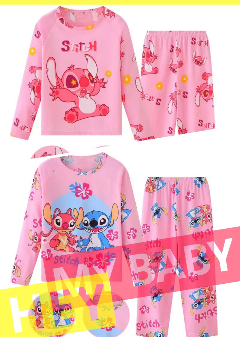 2pcs/set New Children Pyjamas Minnie Elsa Duck Cartoon Girls Sets Kid Home Wear boys and girls Travel Casual Sleepwear Suit