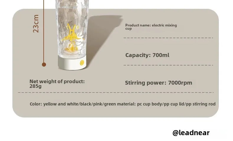 Botella agitadora de proteínas eléctrica de primera calidad, taza mezcladora p