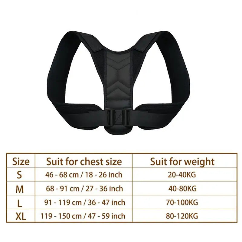 Back Shoulder Posture Corrector Adjustable Belt Clavicle Spine Support Reshape Your Body Home Office Sport Upper Neck Brace