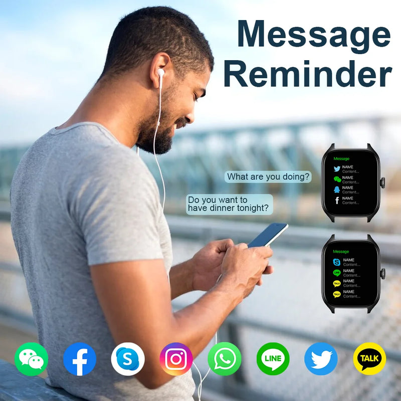 Smartwatch Dial to Answer Calls Calorie Tracking Heart Rate Blood Oxygen Monitoring Bluetooth Smart Watch