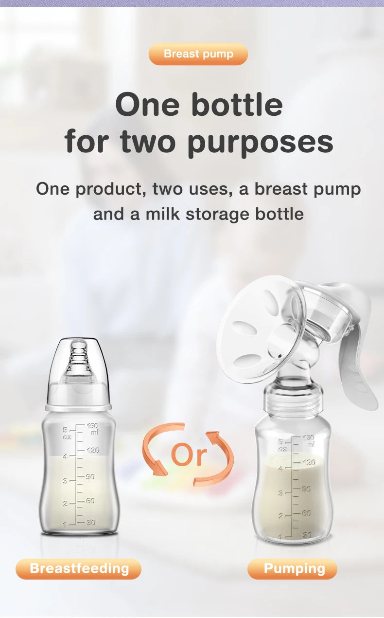 Dr.isla Breast Pump Baby Nipple Manual Suction Milk Pump Feeding Breasts Pumps Milk Bottle Sucking Postpartum Supplies BPA Free