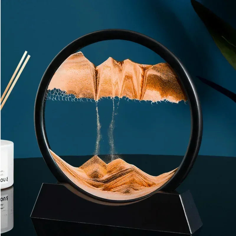 3D mobile arena art image, round crystal, black water arena landscape 