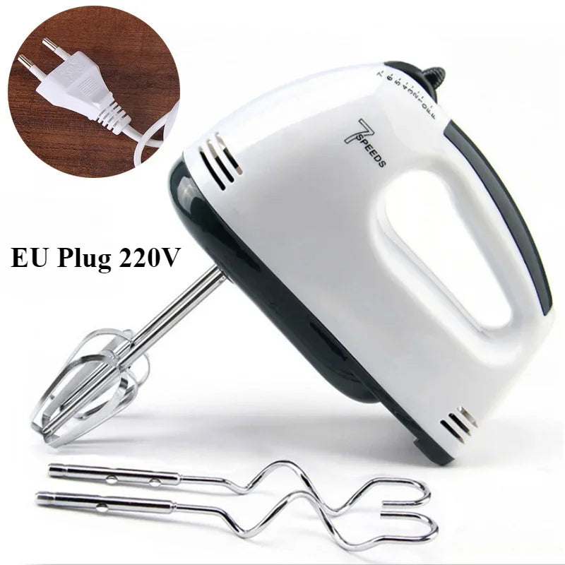 Multi functional electric mixer automatic handheld food mixer egg cream cake dough mixer convenient 7-speed egg beater mixing