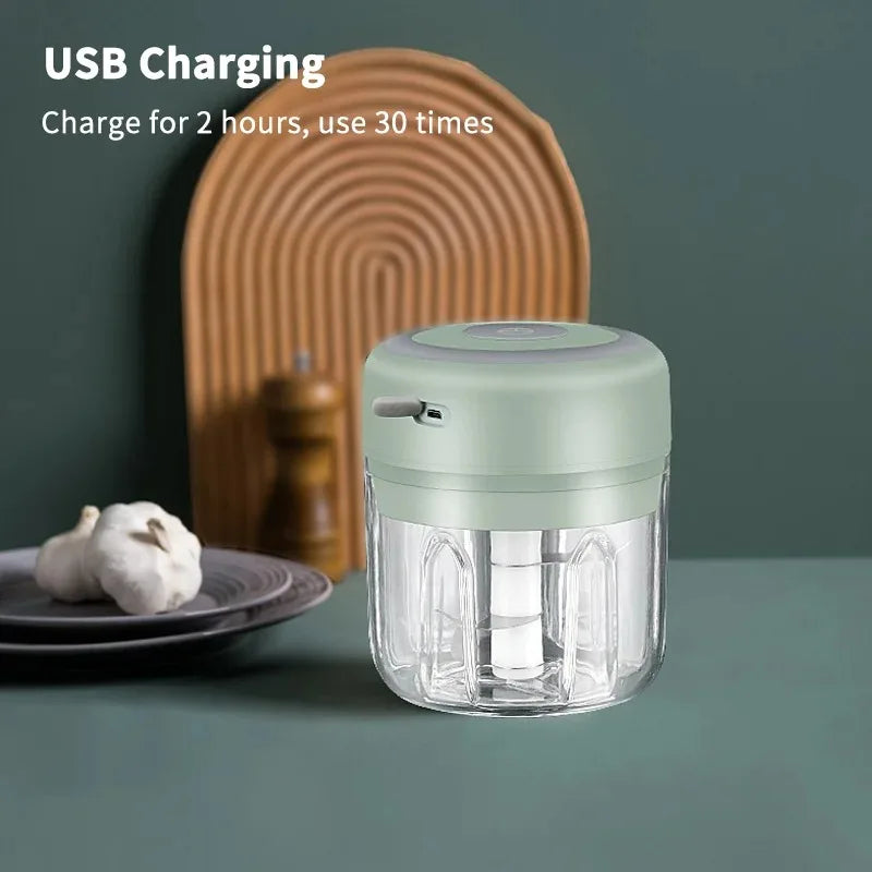 Mini wireless electric power grinder, 100ml/250ml, portable chopper 