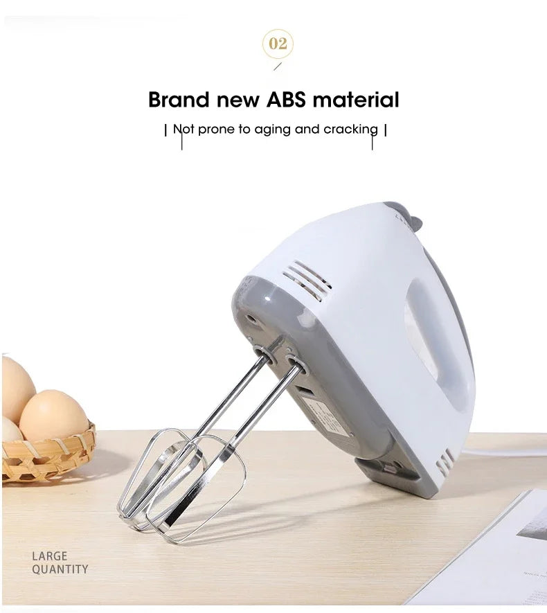 Multi functional electric mixer automatic handheld food mixer egg cream cake dough mixer convenient 7-speed egg beater mixing