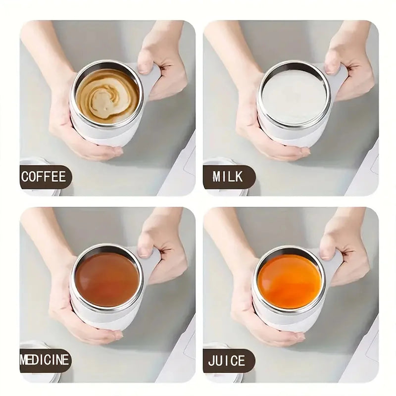 1pc Automatic mixing cup rechargeable magnetic coffee cup, waterproof automatic mixing cup, suitable for office/kitchen/travel.