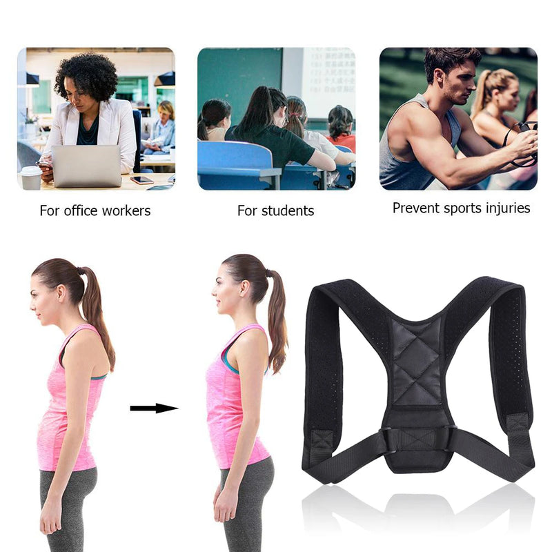 Back Posture Corrector Adjustable Shoulder Brace Lightweight Shoulder Support Belt Spine Alignment Brace for Men Women