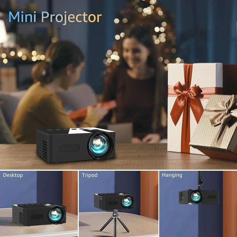 Mini Projector 1080P Mobile Video Home Cinema Wifi Smart Portable Projectors Wireless Same Screen Projector for Iphone Android