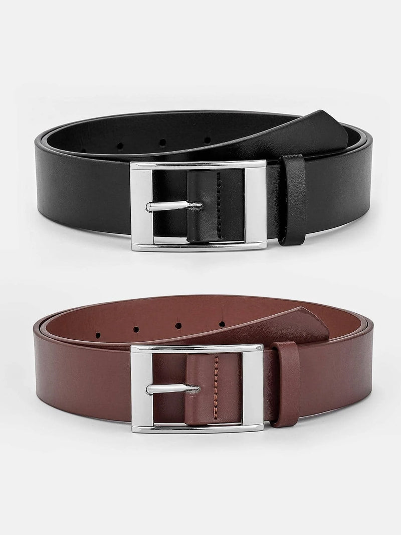 Men's Pin Buckle Faux Leather Belt Fashion Casual Business Belt