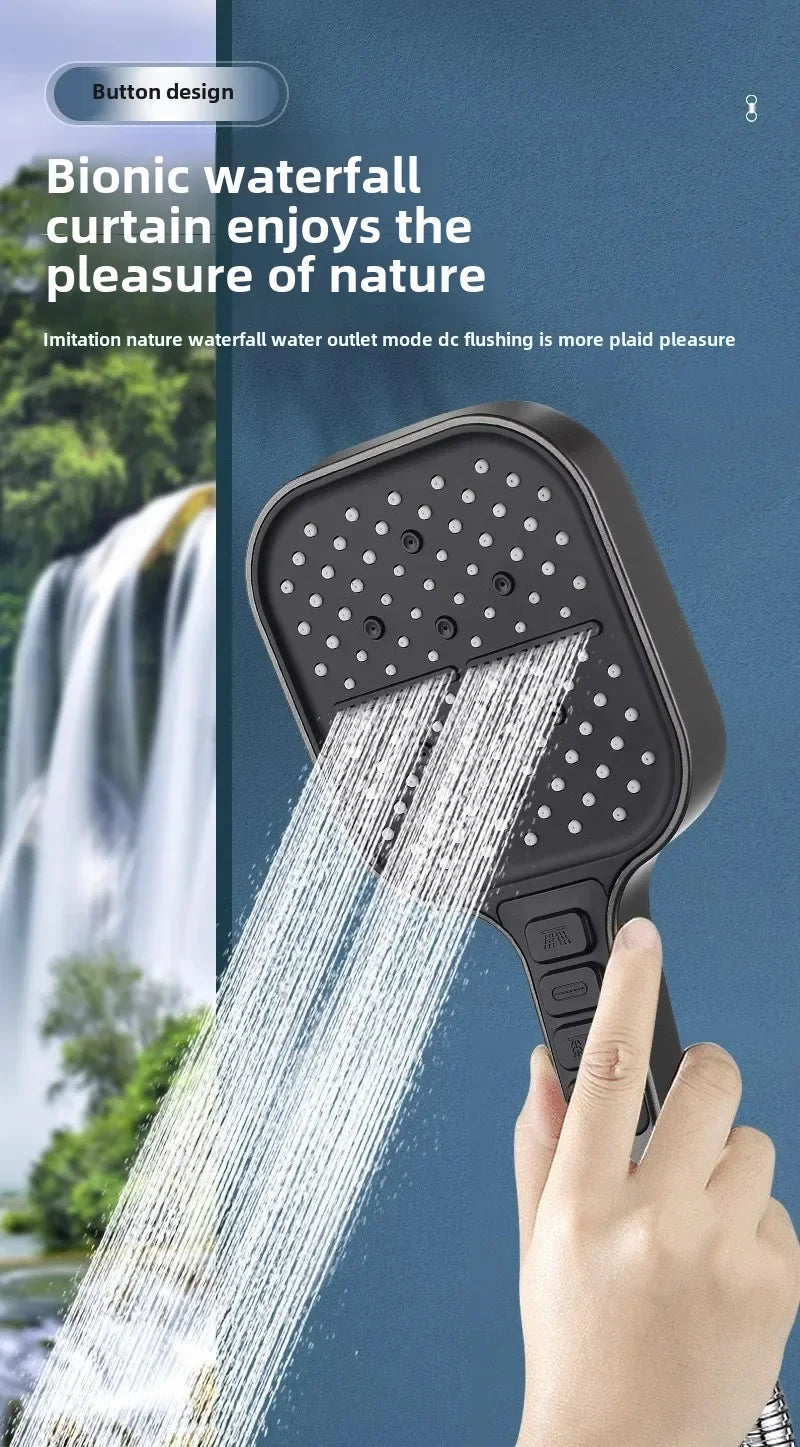 Large Shower Head 7 Modes Adjustable Shower Head Bathroom High-pressure Water-saving Shower Mixer Nozzles Bathroom Accessories